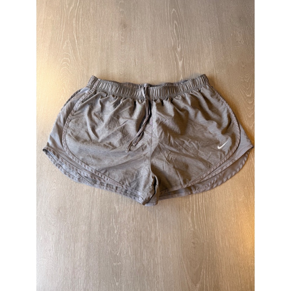 Nike Dri-FIT Tempo Gray Heathered Running Shorts Womens XL Mesh Athletic Workout